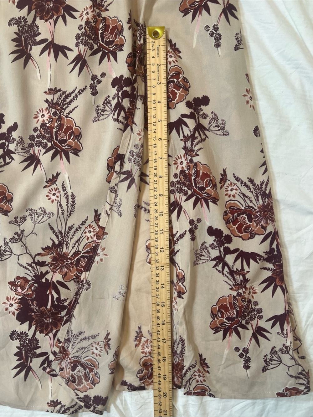 Angie NWT Medium Floral Halter Maxi Dress Open Back Boho Rayon Slit - Picture 9 of 10